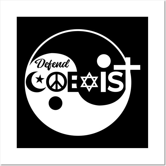 Cool religion coexist design Wall Art by LR_Collections